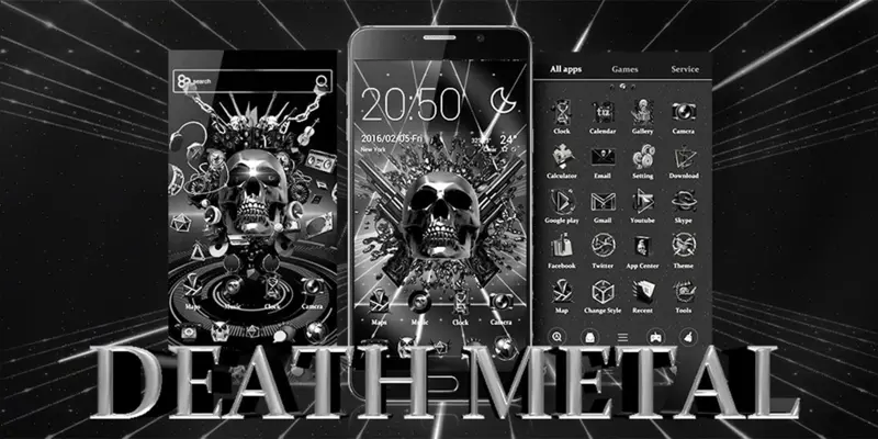 Death Metal GOLauncher EX Theme android App screenshot 0